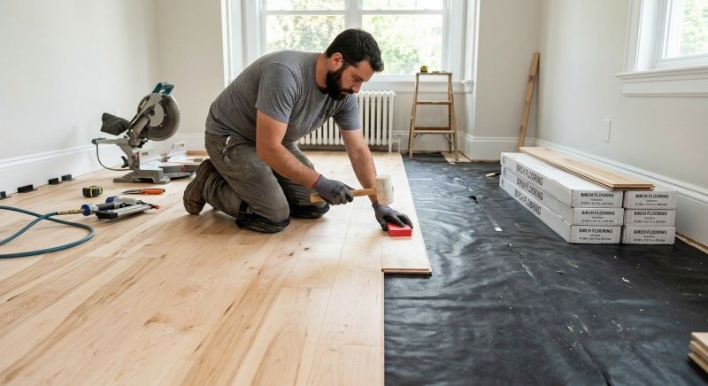 Birch Floor Installation in Stillwater, MN