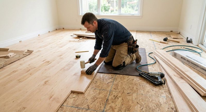 Birch Floor Installation in Stillwater, MN