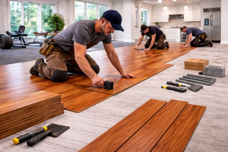Cherry Floor Installation in Ramsey County, MN