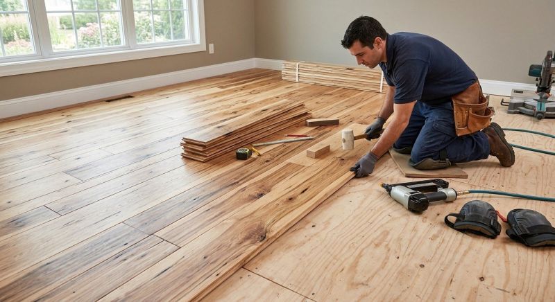 Hickory Floor Installation in Stillwater, MN