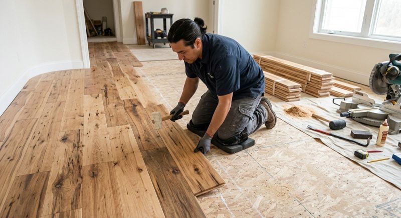 Hickory Floor Installation in Stillwater, MN