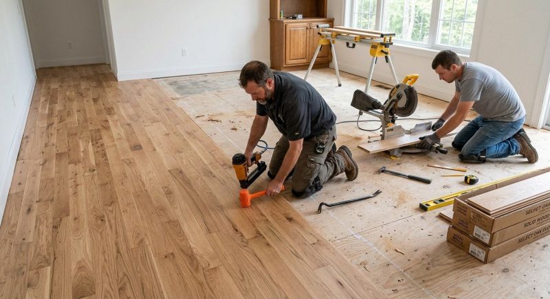 Oak Floor Installation in Dresser, WI