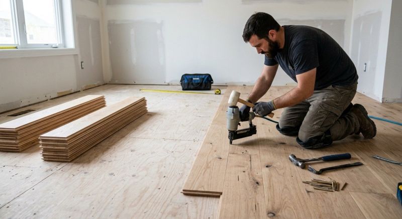 Oak Floor Installation in Forest Lake, MN