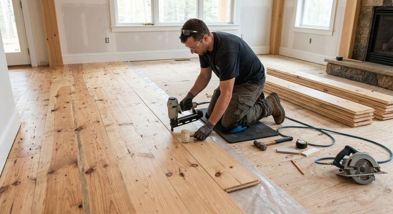 Pine Floor Installation in Stillwater, MN