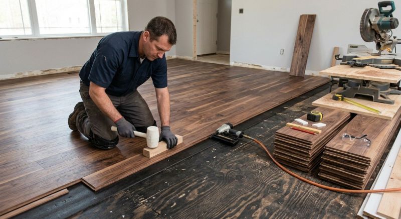 Walnut Flooring Installation in Stillwater, MN